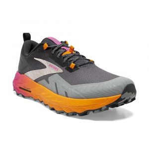 BROOKS CASCADIA 17 Grise Orange et Rose pour Femme