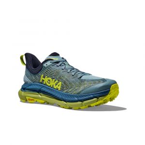 Hoka Mafate Speed 4 Bleue et Verte pour Homme