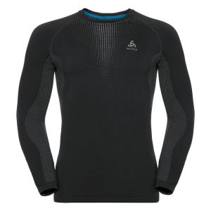 ODLO Maillot de corps à manches longues Performance Warm Noir et Gris pour Homme