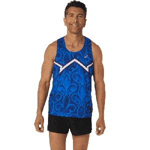 ASICS NATIONS RUN SINGLET Homme BLUE