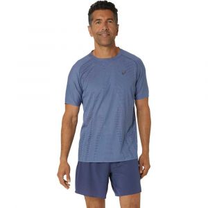 Asics Metarun Ss Top Denim Blue  - Tee Shirt de Running Homme