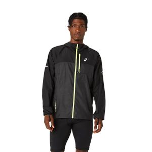 ASICS FUJITRAIL PACKABLE WINDBREAKER Noir jaune Homme