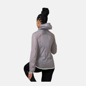 ODLO Veste imperméable Zeroweight Dual Dry Gris pour femme