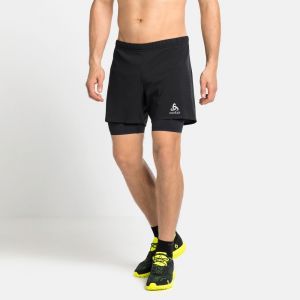 ODLO Short 2-en-1 Zeroweight 12cm Noir pour Homme