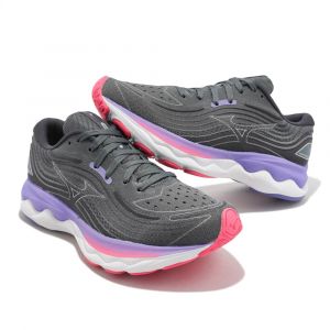 MIZUNO WAVE SKYRISE 4 Grise Rose et Violette pour Femme