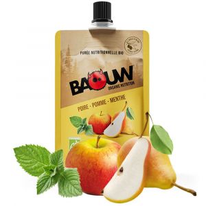 aouw purée énergétique bio poire menthe et pomme 90g - U-PU-UN-POI