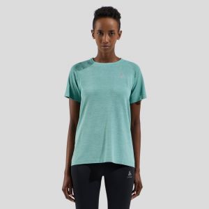 ODLO T-SHIRT CREW NECK S/S ESSENTIAL SEAMLESS Femme AQUA HAZE MELANGE