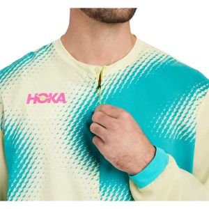  HOKA 1/2 Zip de running Wind Shell Femme Vert/Jaune - 1128269-LYGR