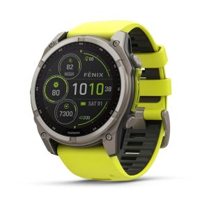 GARMIN FĒNIX 8 51mm  SAPPHIRE SOLAR  GRAPHITE - JAUNE NOIR