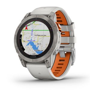 GARMIN Fénix 7 PRO Saph Solar   Titanium avec bracelet gris