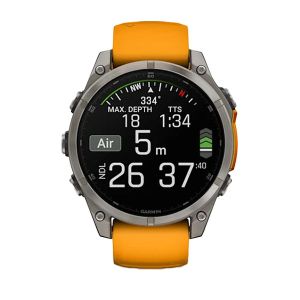 GARMIN FĒNIX 8 47mm SAPPHIRE AMOLED TITANE-ORANGE NOIR