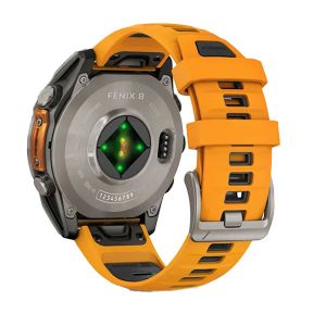 GARMIN FĒNIX 8 47mm SAPPHIRE AMOLED  TITANE-ORANGE NOIR