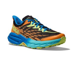 HOKA SPEEDGOAT 5 Noire et Orange pour Homme