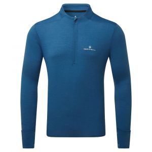 Vêtements de sport RonHill| RONHILL Maillot de corps 1/2 Zip Tech Merino Bleu pour Homme|RH-005745_Rh-00877