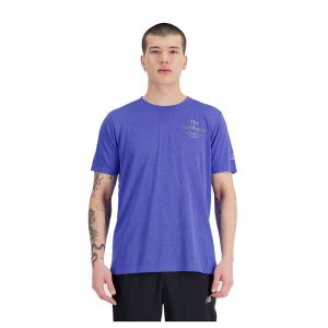 NEW BALANCE Tee-Shirt GR Impact Run SS - Tee-Shirt de Running Homme Bleu