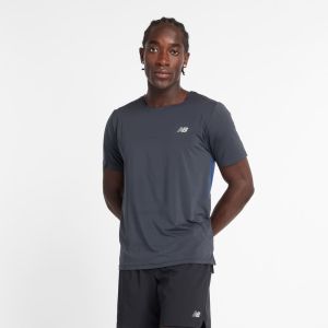 New Balance T-SHIRT Gris Bleu pour Homme