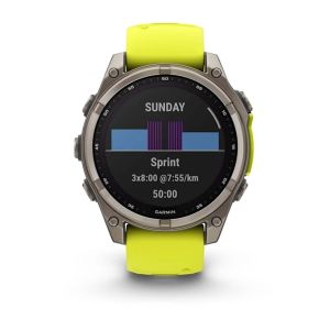 GARMIN FĒNIX 8 47mm  SAPPHIRE SOLAR  GRAPHITE - JAUNE NOIR