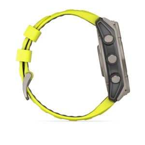 GARMIN FĒNIX 8 51mm  SAPPHIRE SOLAR  GRAPHITE - JAUNE NOIR