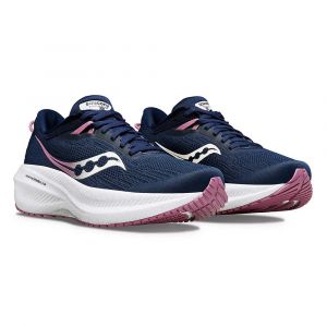 SAUCONY TRIUMPH 21 Bleue Marine et Rose pour Femme