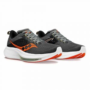 SAUCONY Ride 17 Grise et Orange pour Homme