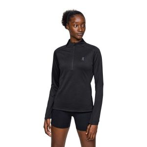 ON RUNNING Climate Manches longues 1/2 zip noir pour Femme