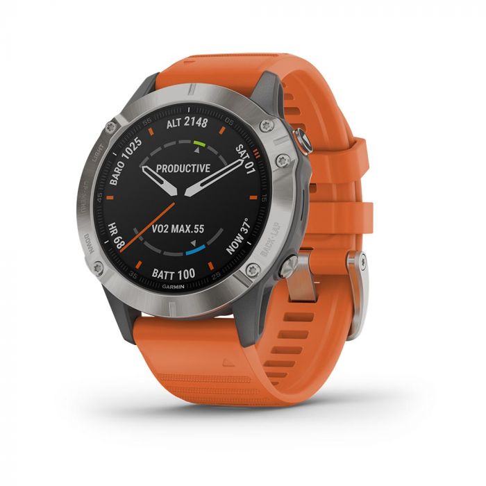 Bracelet en silicone bi-couleur 22mm pour Garmin Fenix 6 GPS/6 Pro GPS/6  Sapphire GPS/5 - Orange/Gris - Cdiscount Téléphonie