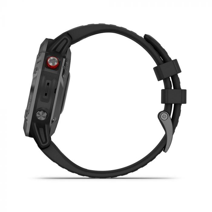 Montre de sport GPS Garmin, Montre GPS de sport connectée à énergie  solaire Garmin fenix® 6 Pro Solar, Gray avec bracelet noir