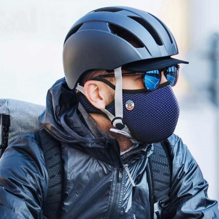 Masque De Protection Sportif Noir et Bleu