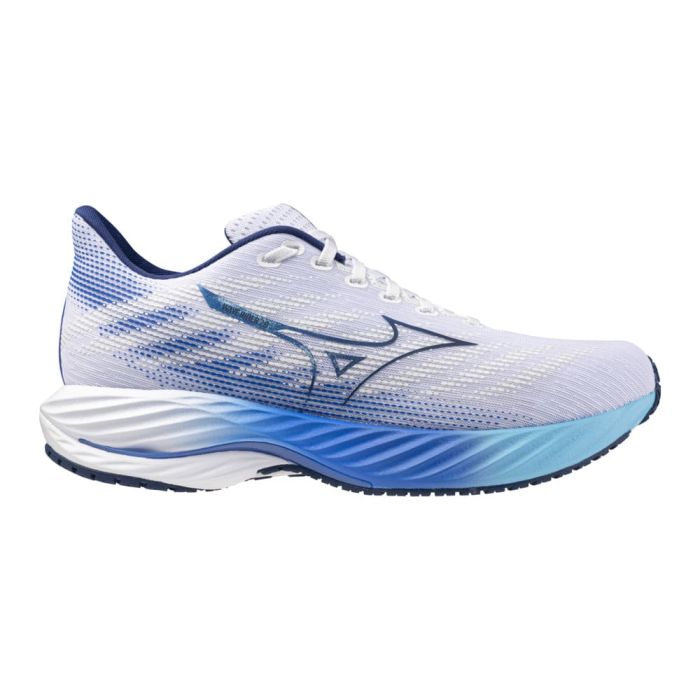 MIZUNO WAVE RIDER 28 Blanc Bleue Pour Homme