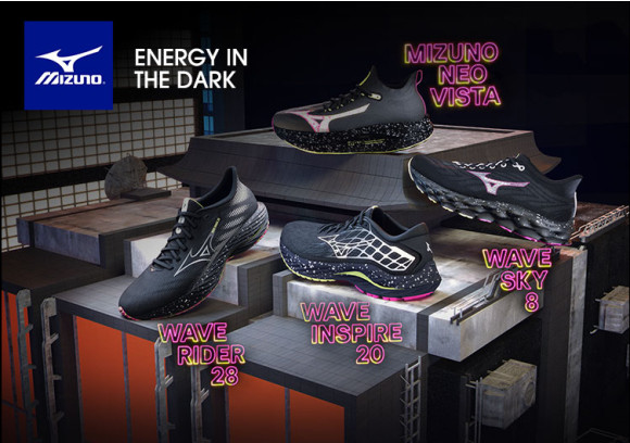 ÉVOLUEZ DES TÉNÈBRES VERS LA CLARTÉ AVEC LA GAMME ENERGY IN THE DARK DE MIZUNO !